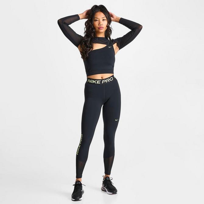 Black Yoga Set For Women W/ Long Sleeves Hoodie Crop Top & Fitted Leggings