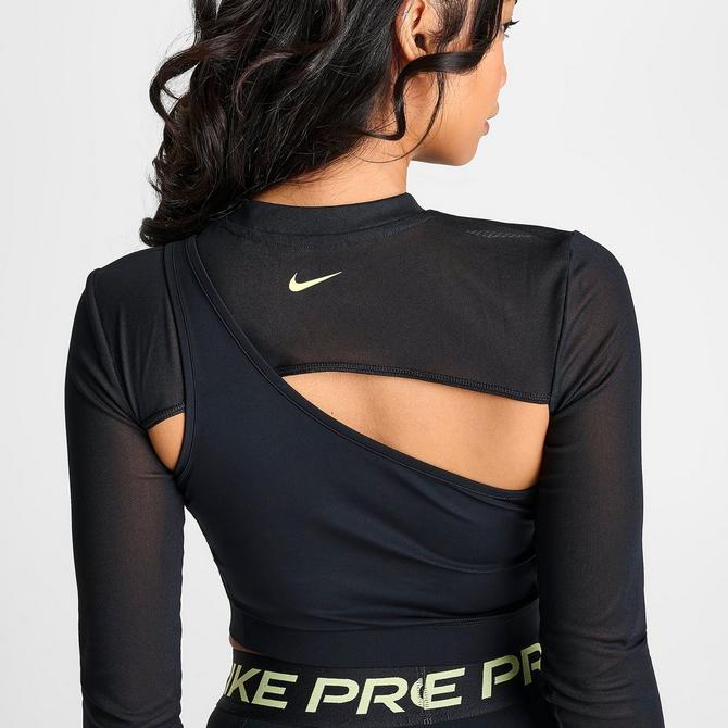 Nike Pro Women's Long-Sleeve Cropped Top. Nike SI