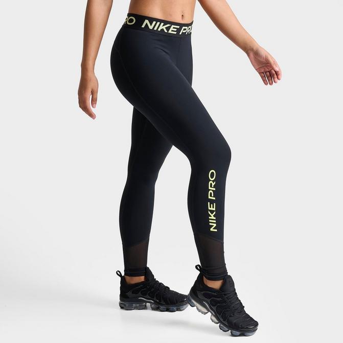 Nike Pro Women's 365 S Small Mid-Rise Crop Leggings Black White