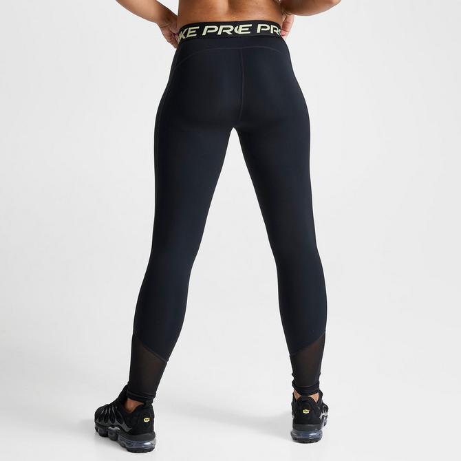 Nike Pro Women's Mid-Rise Full-Length Graphic Training Leggings, Black (X- Small) at  Women's Clothing store