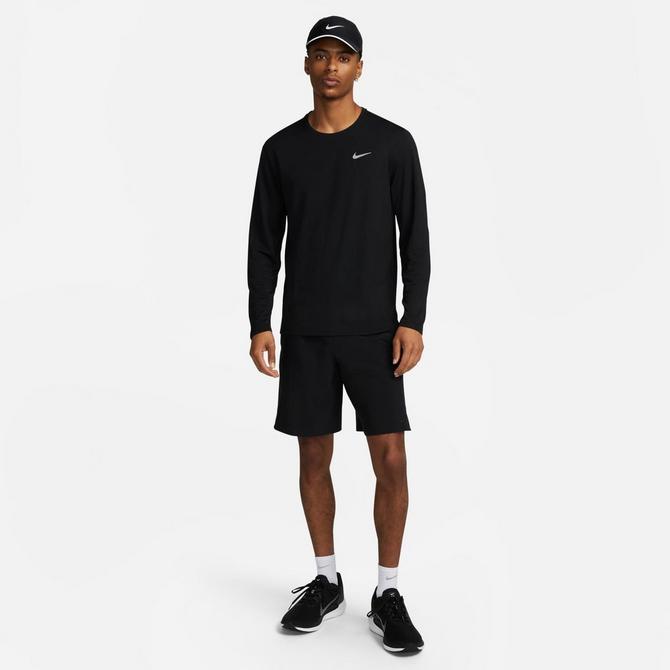 Men s Nike Miler Dri FIT UV Long Sleeve Running Top JD Sports