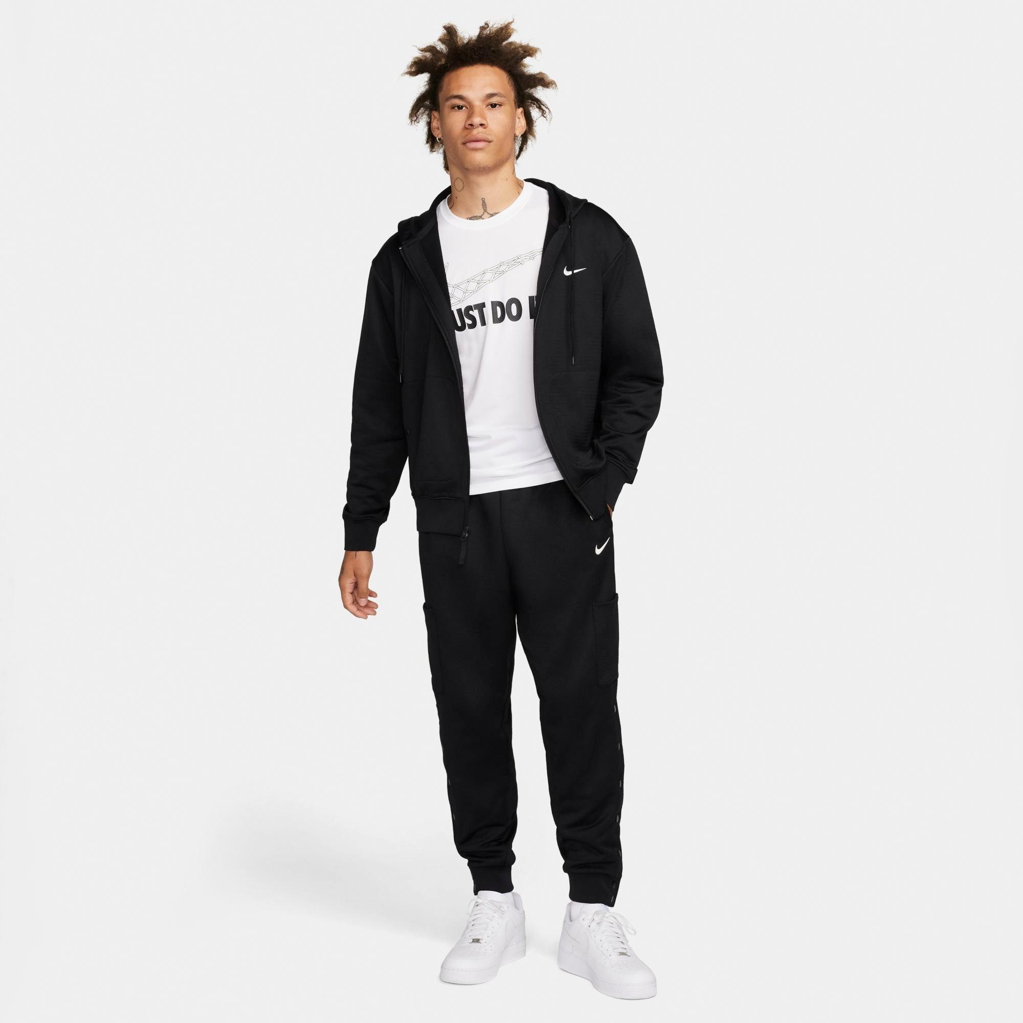 nike therma academy black set half zip pants