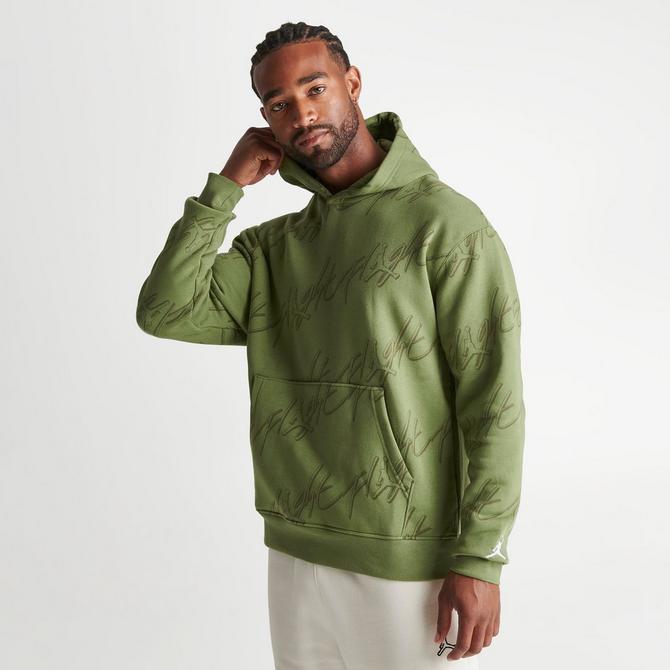 Olive fleece online pullover