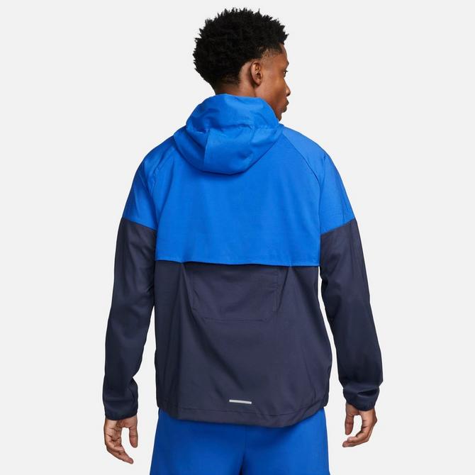 Blue nike clearance windbreaker jacket