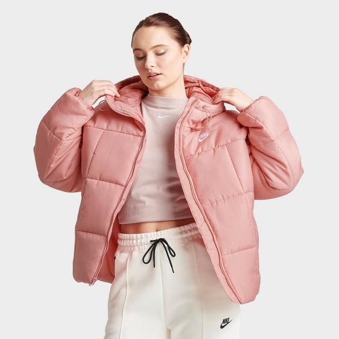 Pink nike hot sale puffer coat