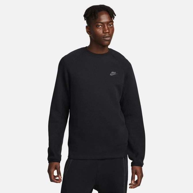 Nike Tech Fleece Crewneck Sweatshirt - Dk Grey Heather/Black - MODA3