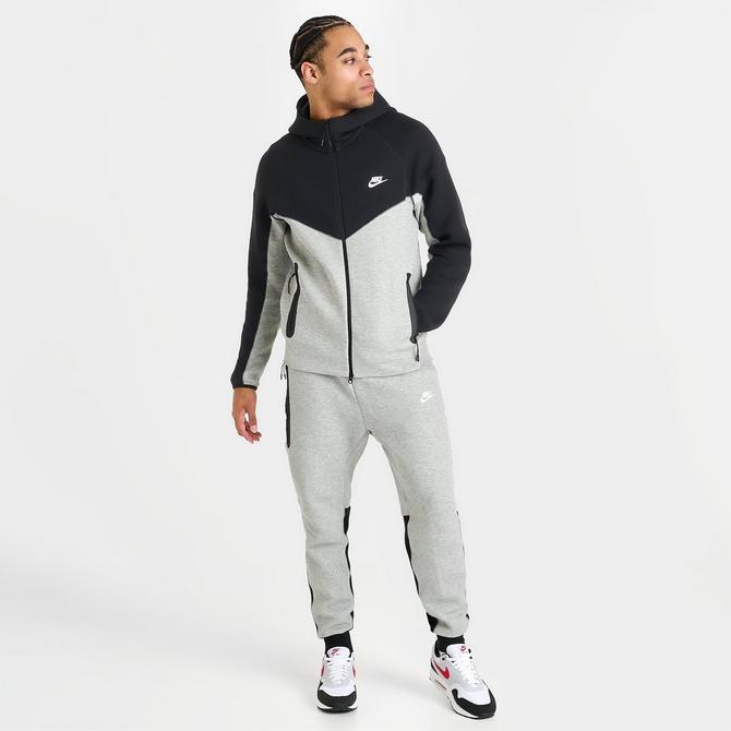 Nike Men's Tech Fleece Full-Zip Windrunner Hoodie, XL, Dk Grey Heather/Black