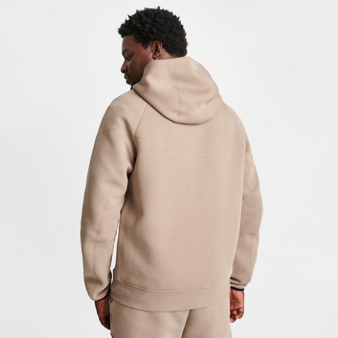 Men's Nike Tech Fleece Windrunner Beige Hoodie with Zip