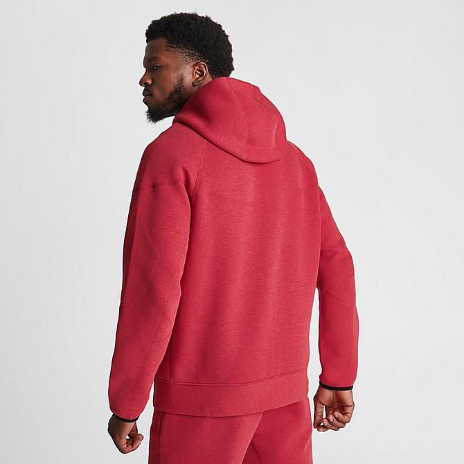 Nike Men's Sportswear Tech Fleece Full Zip Hoodie, University Red/Black / XL