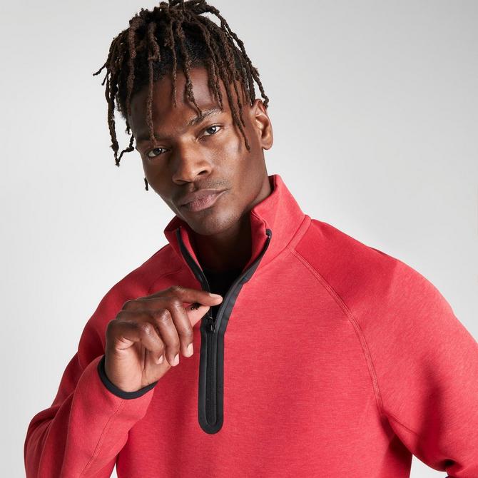 Red fleece half zip hot sale