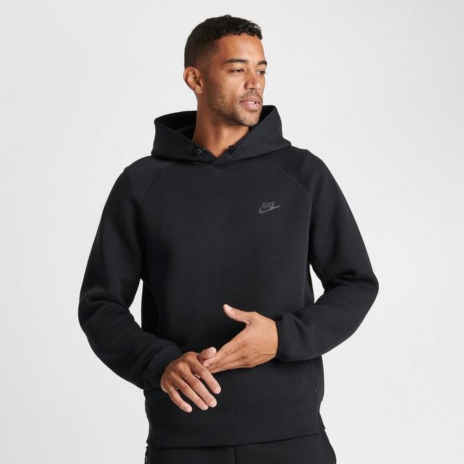 Nike Tech Fleece Hoodie Men (Small, Black/Dark Grey Heather/White) at   Men's Clothing store