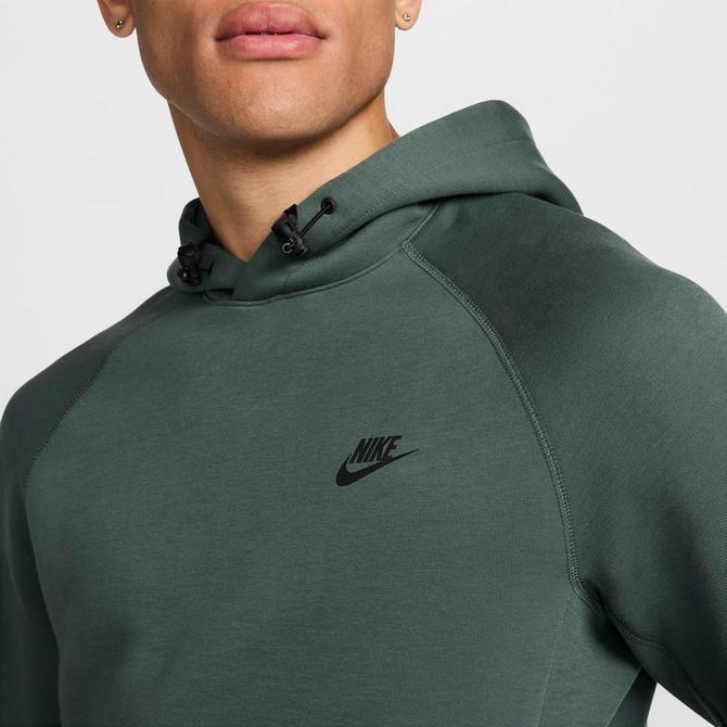 Nike Mens Green Sportswear Tech Fleece Long Sleeve Pullover Sweatshirt Size hotsell M