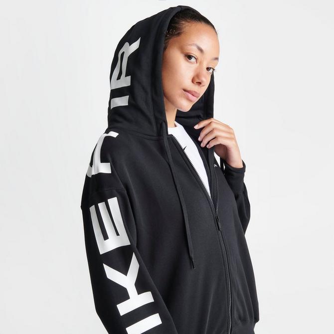 Oversized white zip online hoodie