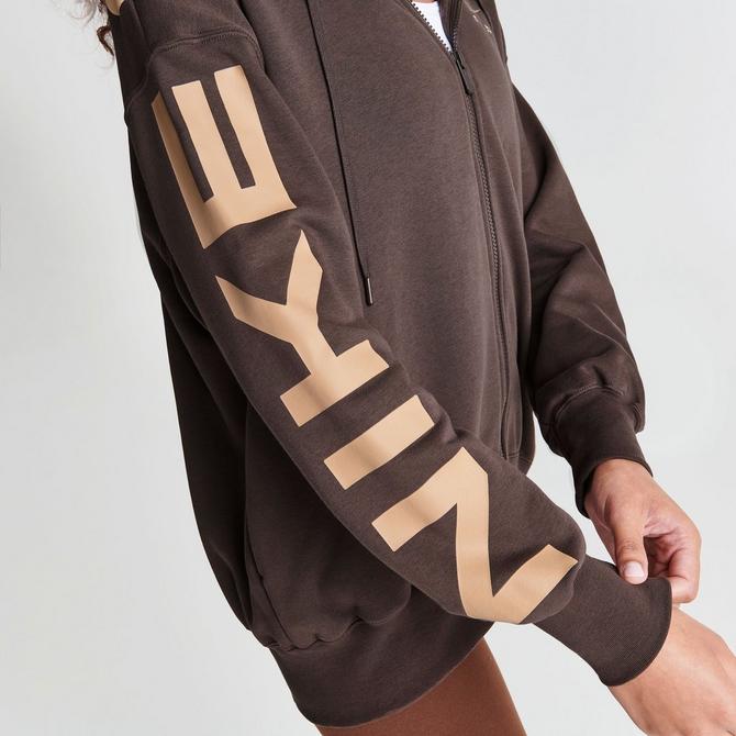 Nike Air Club Fleece Big Kids' (Girls') Oversized Full-Zip Hoodie
