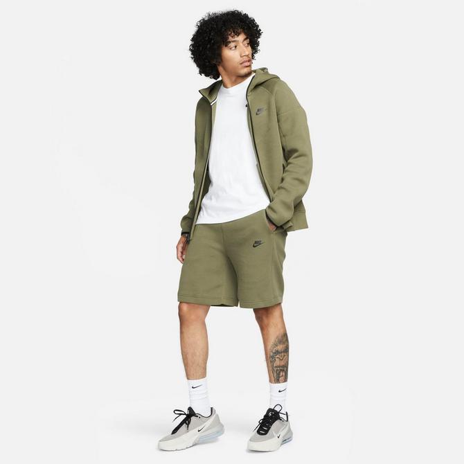 Nike tech clearance fleece shorts olive