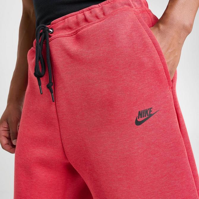 Nike fleece cheap shorts red