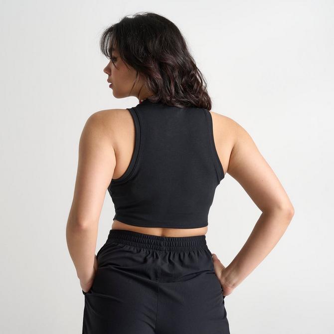 Essential Ribbed Racerback Top - Black