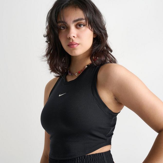 Women s Nike Sportswear Essential Ribbed Cropped Tank