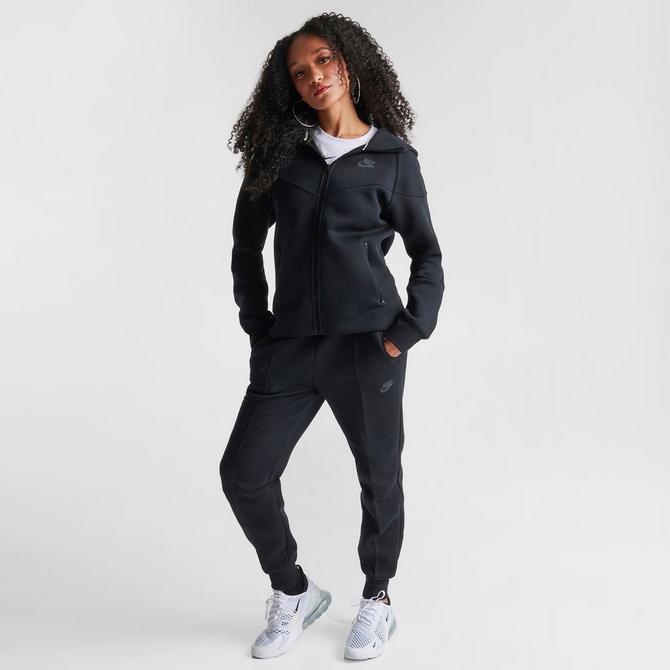 NIKE Womens Graphic Tracksuit Trousers Joggers Small Black