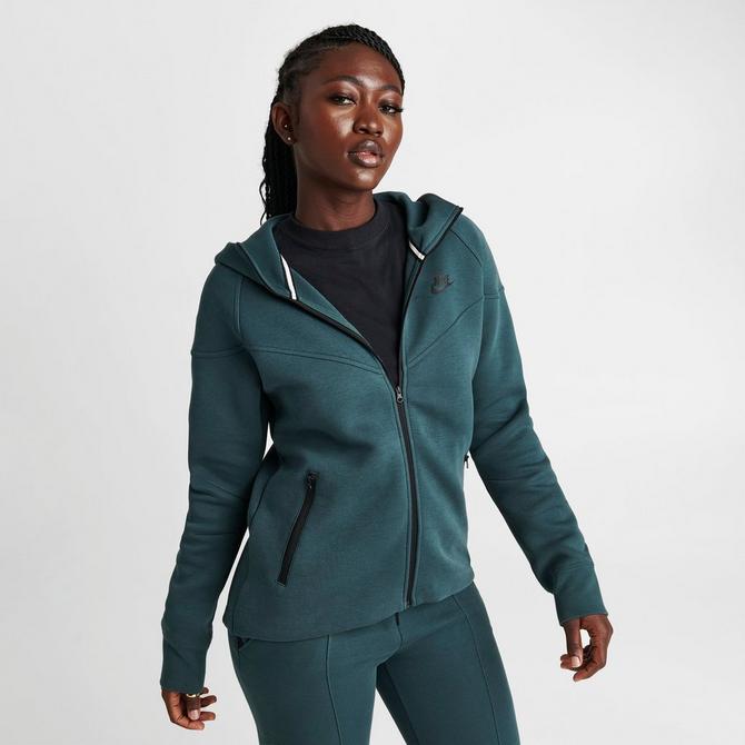 Nike - Women - Tech Fleece Full-Zip Hoodie - Red Stardust/Black