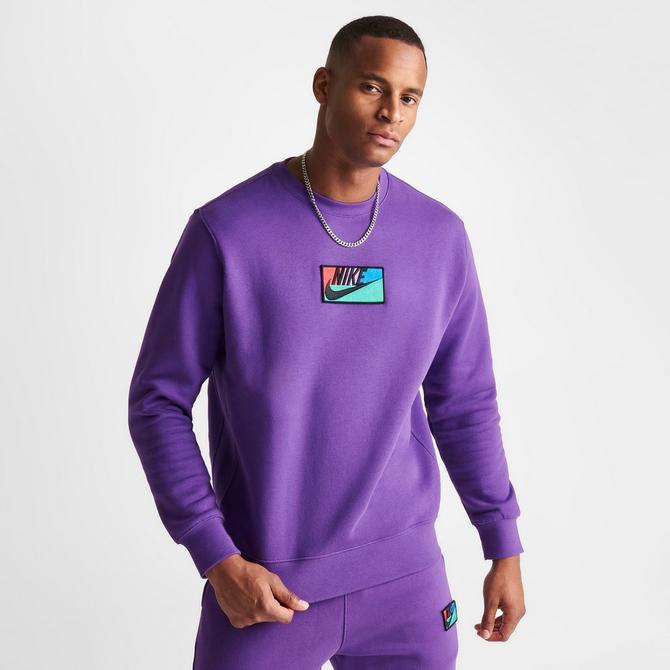 Nike purple crew neck sweatshirt new arrivals