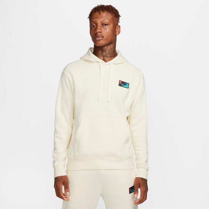 Nike club fleece hoodie hot sale white