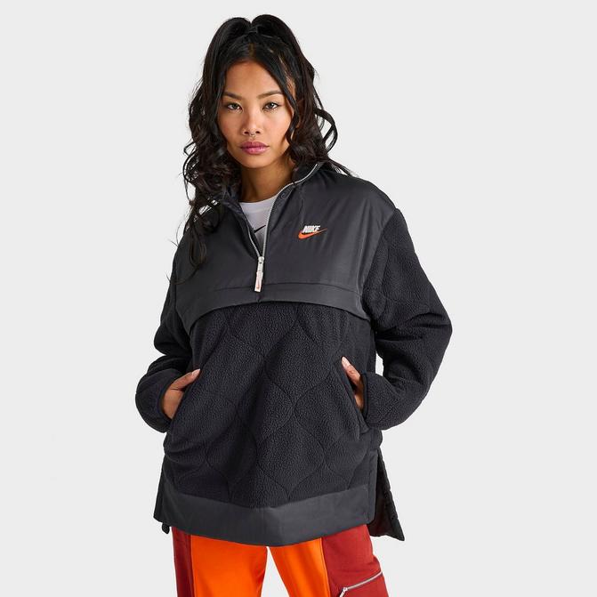 Nike Nike Sportswear Women's Logo High-Pile Jacket Black - BLACK/SAIL