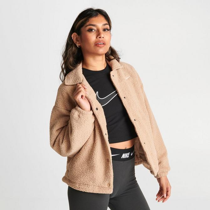 Women's Nike Sportswear Collared High-Pile Sherpa Jacket| JD