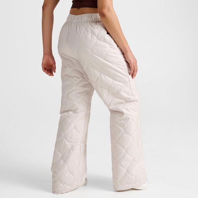 Women's Nike Sportswear Essential High-Waisted Open-Hem Quilted Pants -  Black/White