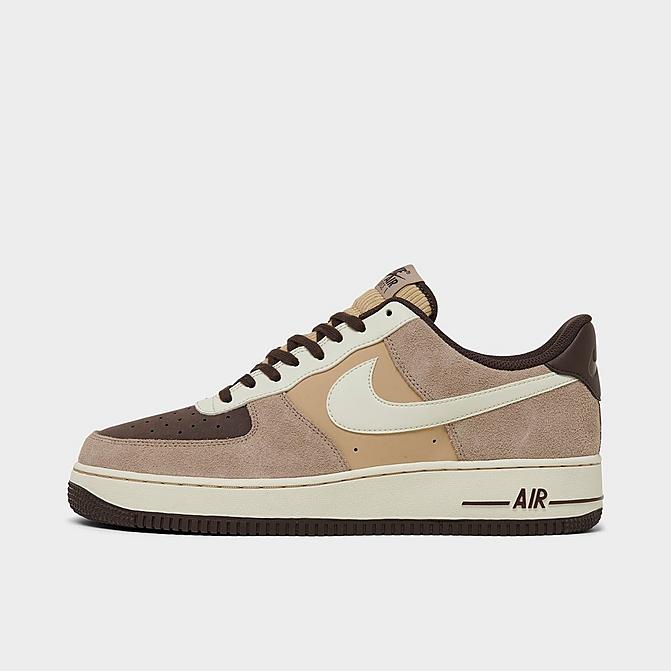 Right view of Men's Nike Air Force 1 LV8 SE Suede Casual Shoes in Medium Ash/Bronzine/Blue Tint/Medium Ash Click to zoom