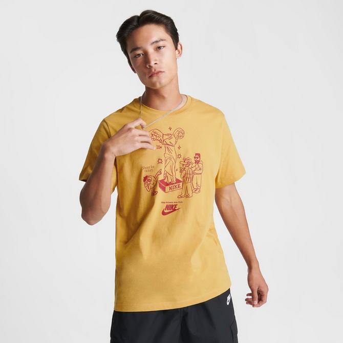 Gold nike hotsell shirt mens