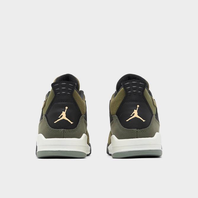 Olive green best sale and black jordans