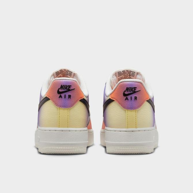 Nike White/Neon Yellow Leather Air Force 1 Shadow Low-Top Sneakers