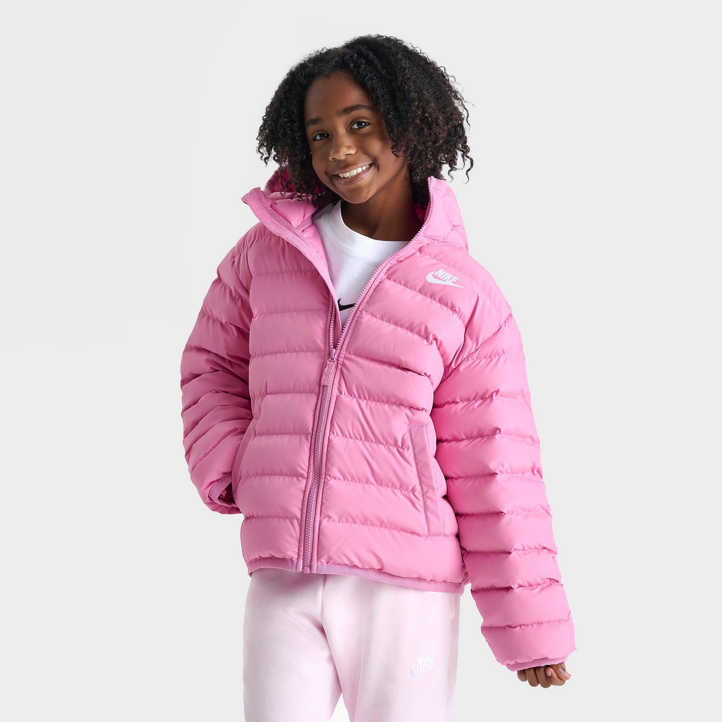 Nike Sportswear Lightweight Synthetic Fill Big Kids Loose Hooded Jacket in Pink Size XL FD2845 646