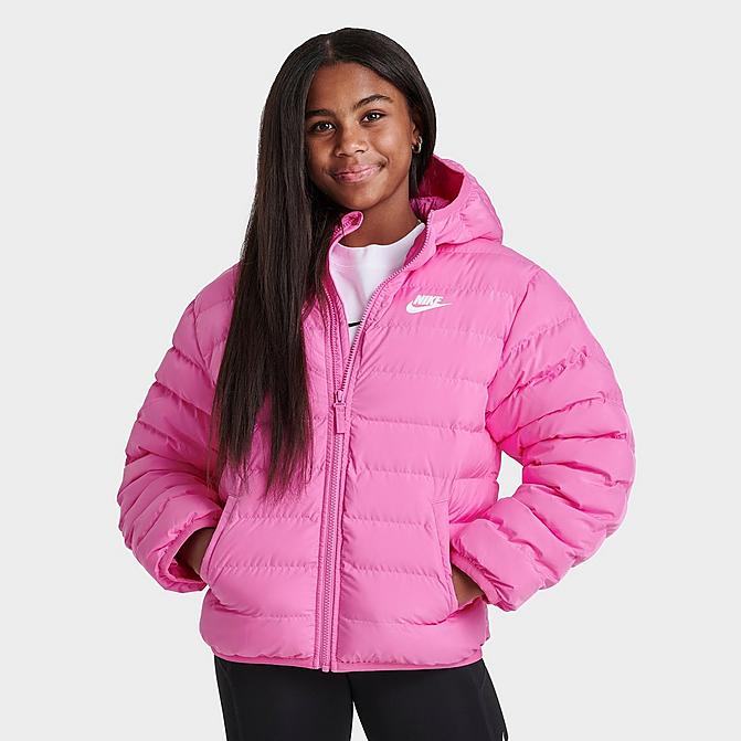 Girls' Big Kids' Nike Sportswear Lightweight Synthetic Fill Hooded Jacket|  JD Sports