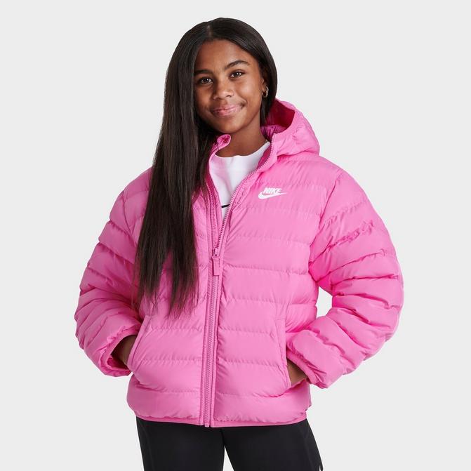 Girls' Big Kids' Nike Sportswear Lightweight Synthetic Fill Hooded Jacket|  JD Sports
