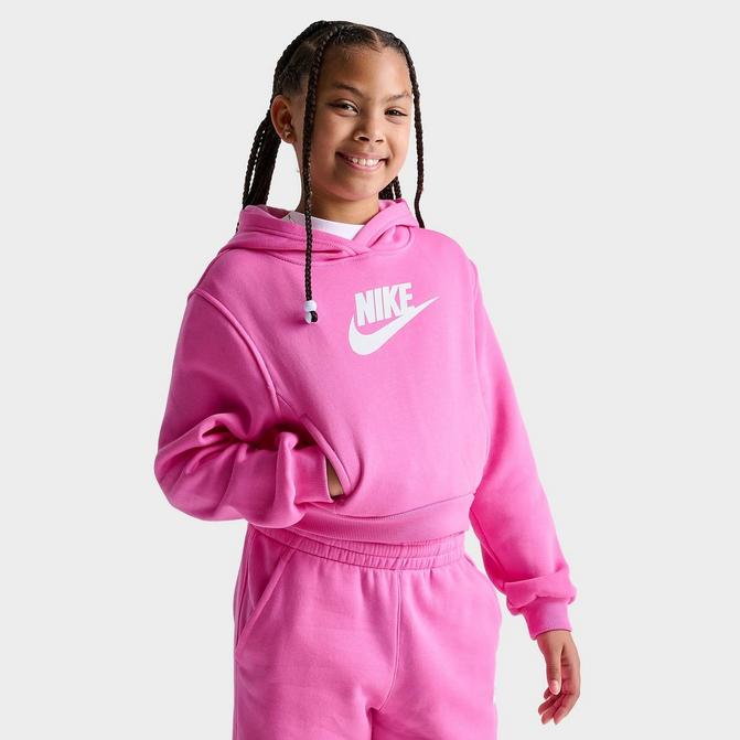 Girls\' Nike Sportswear Fleece Club JD Hoodie| Crop Sports