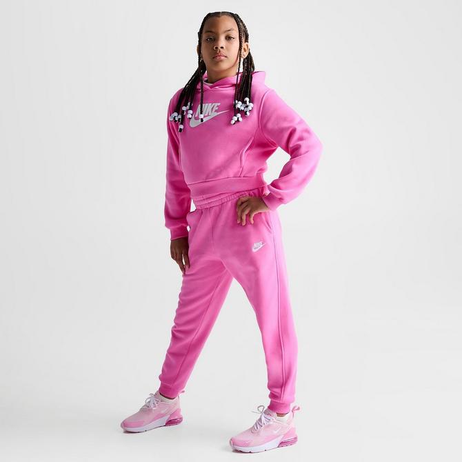 Girls\' Nike Sportswear Club Fleece Crop Hoodie| JD Sports | Jogginganzüge