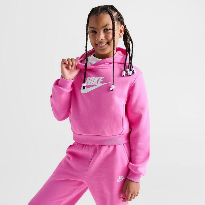 Girls' Nike Sportswear Club Fleece Crop Hoodie| JD Sports