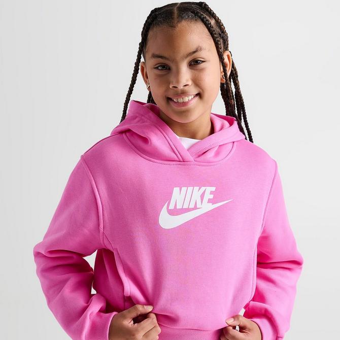 Girls' Nike Sportswear Club Fleece Crop Hoodie
