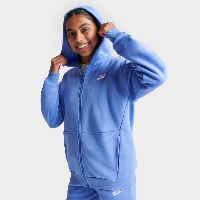 Girls' Nike Sportswear Club Fleece Oversized Full-Zip Hoodie| JD Sports