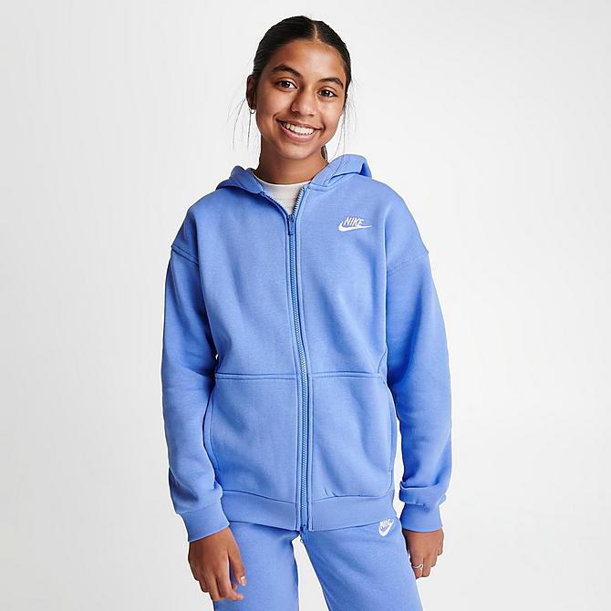 Girls' Nike Sportswear Club Fleece Oversized Full-Zip Hoodie| JD