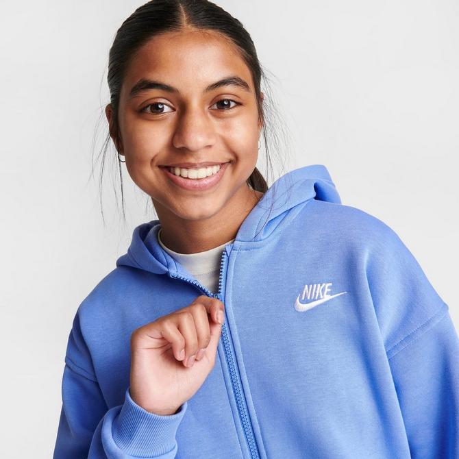 Girls Nike Sportswear Club Fleece Oversized Full Zip Hoodie JD