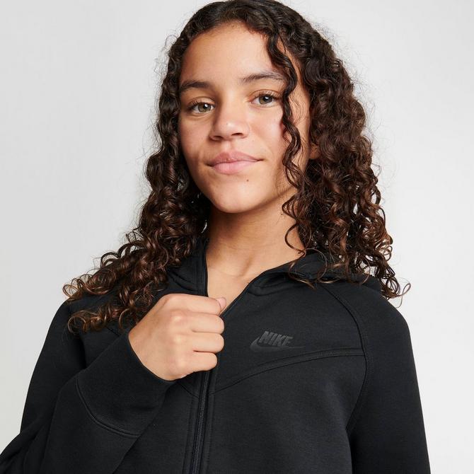 Grey Nike Girls' Tech Fleece Full Zip Hoodie Junior - JD Sports Global