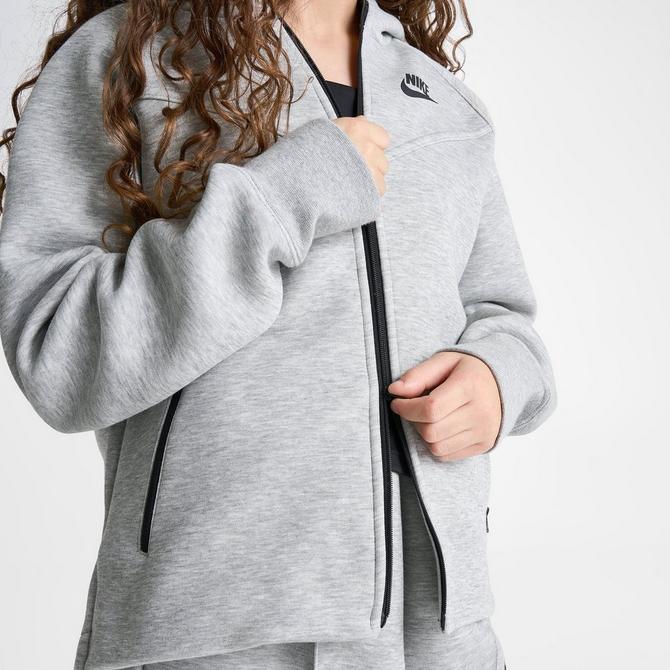 White Nike Tech Fleece Full Zip Hoodie Junior - JD Sports Global