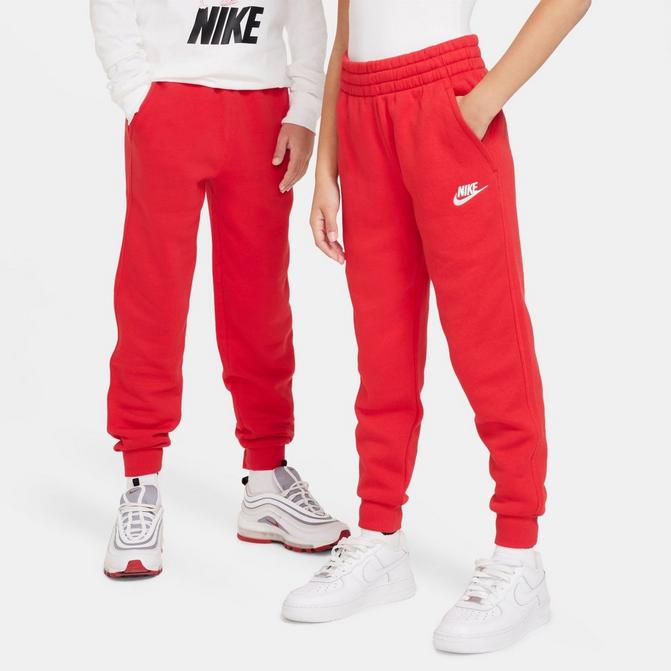 Nike club red joggers sale