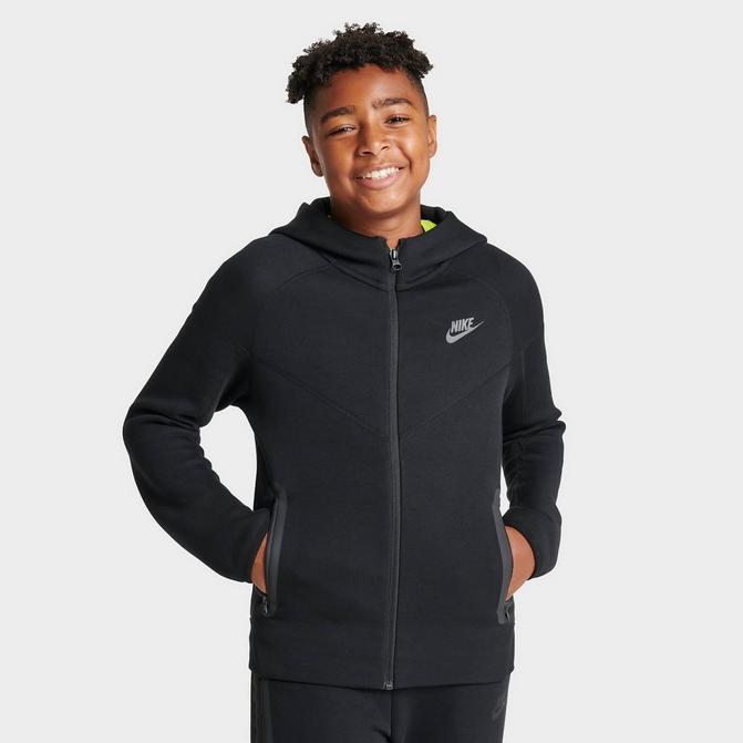 Nike Sportswear Tech Fleece Full-Zip Hoodie Black/Dark Grey Heather/White  Men's - US