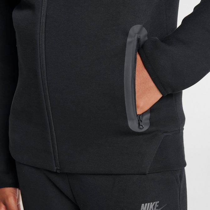 Nike Boys NSW Tech Fleece Full-Zip - Black/Grey Size S