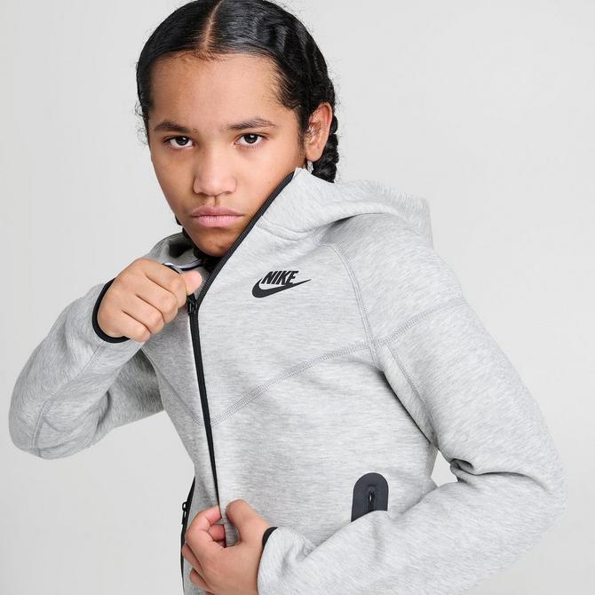 Grey Nike Girls' Tech Fleece Full Zip Hoodie Junior - JD Sports Global