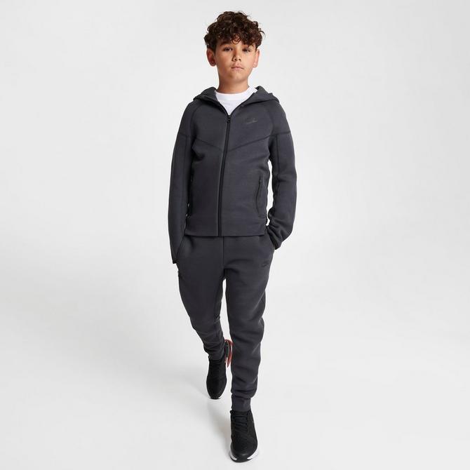 Nike Tech Fleece Sweatpants Kids Sportswear Grey Black 